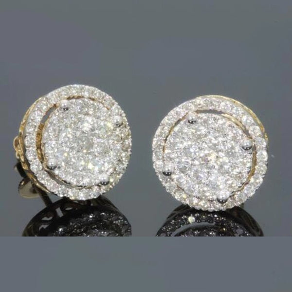 Gold Color Iced Out Earring