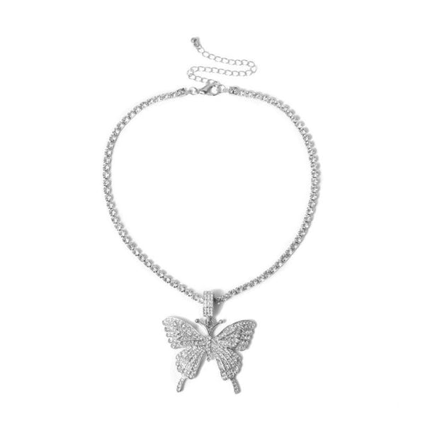 Fully Iced Out Butterfly Pendant