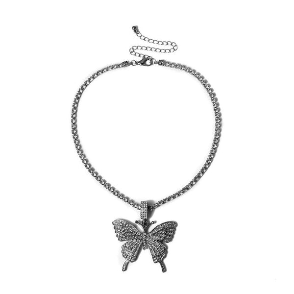 Fully Iced Out Butterfly Pendant