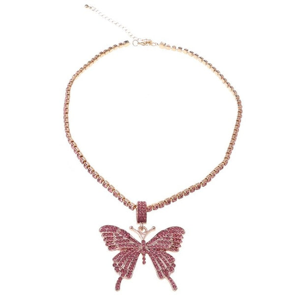 Fully Iced Out Butterfly Pendant