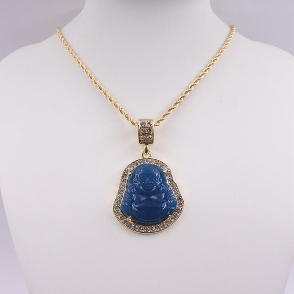 Crystal buddha pendant
