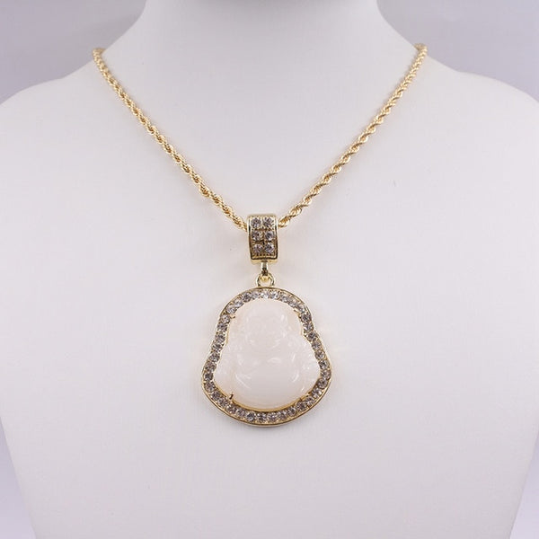 Crystal buddha pendant