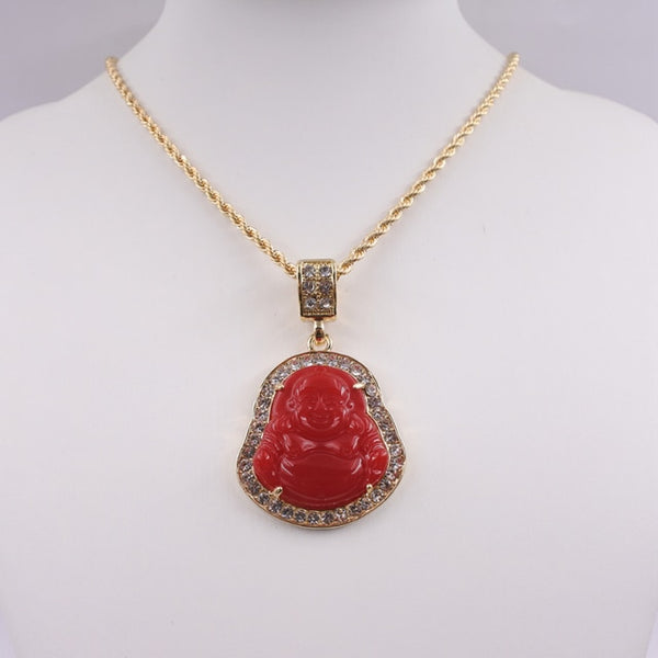 Crystal buddha pendant