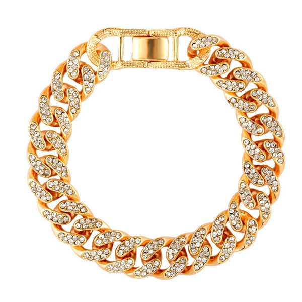 Iced Out Cuban Link Chain Bracele