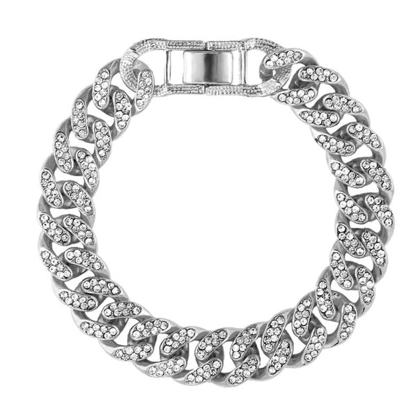 Iced Out Cuban Link Chain Bracele