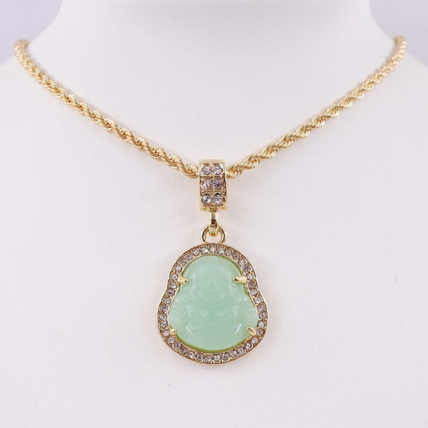 Crystal buddha pendant