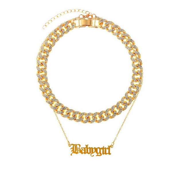 Iced Out Necklace Butterfly Pendant