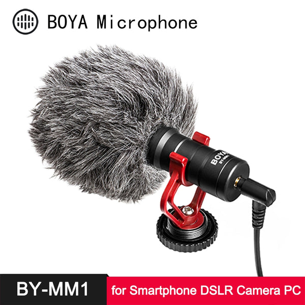 Microphone Cardioid Shotgun for iPhone Android Smartphone Canon Nikon Sony DSLR Camera