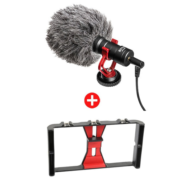 Microphone Cardioid Shotgun for iPhone Android Smartphone Canon Nikon Sony DSLR Camera