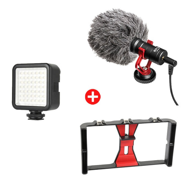 Microphone Cardioid Shotgun for iPhone Android Smartphone Canon Nikon Sony DSLR Camera