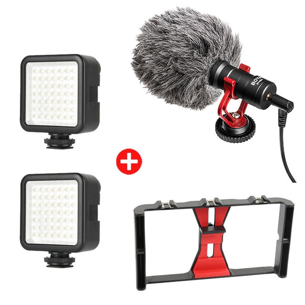 Microphone Cardioid Shotgun for iPhone Android Smartphone Canon Nikon Sony DSLR Camera