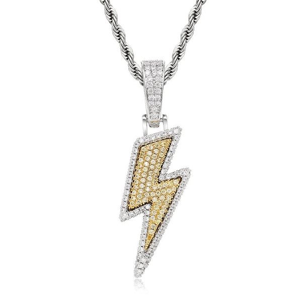 Iced Out Lightning Pendant