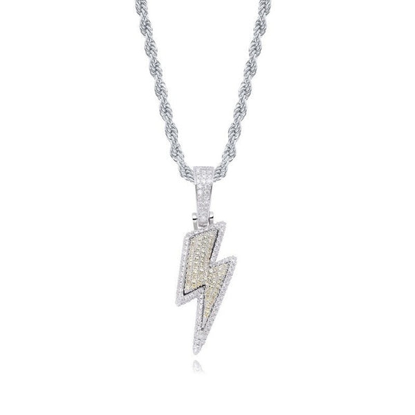 Iced Out Lightning Pendant