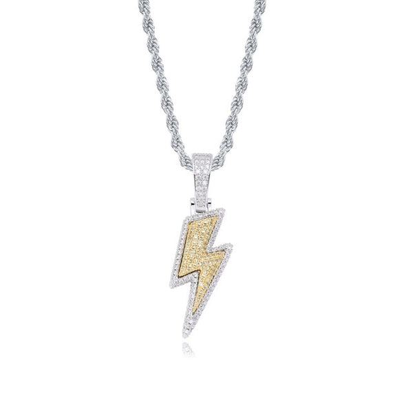 Iced Out Lightning Pendant