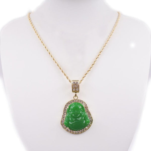 Crystal buddha pendant