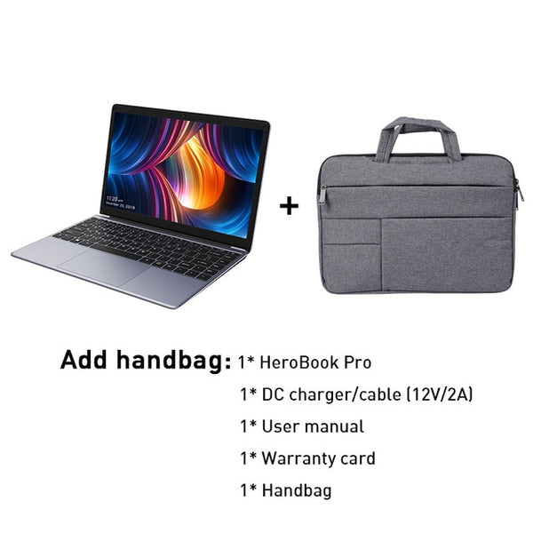 CHUWI HeroBook Pro+, 13.3 Inch, 3200*1800 Resolution, Intel Celeron J3455 Processor, LPDDR4 8GB, 128GB ROM, Windows 10, Laptop