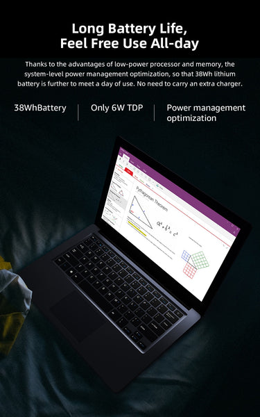 CHUWI HeroBook Pro+, 13.3 Inch, 3200*1800 Resolution, Intel Celeron J3455 Processor, LPDDR4 8GB, 128GB ROM, Windows 10, Laptop