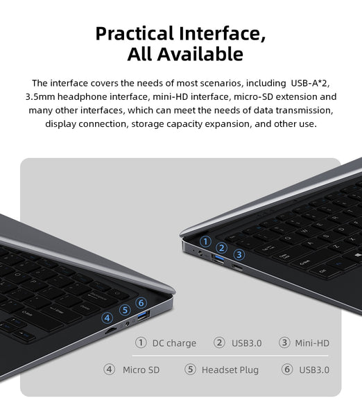 CHUWI HeroBook Pro+, 13.3 Inch, 3200*1800 Resolution, Intel Celeron J3455 Processor, LPDDR4 8GB, 128GB ROM, Windows 10, Laptop
