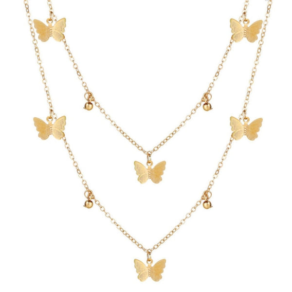 iced out Butterfly necklace