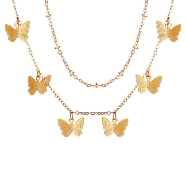 iced out Butterfly necklace
