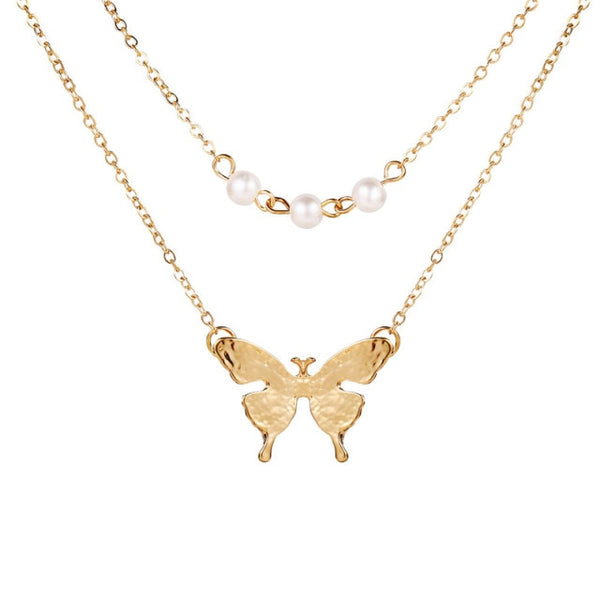 iced out Butterfly necklace