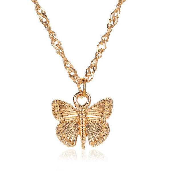 iced out Butterfly necklace