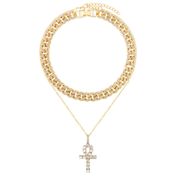 Iced Out Necklace Butterfly Pendant