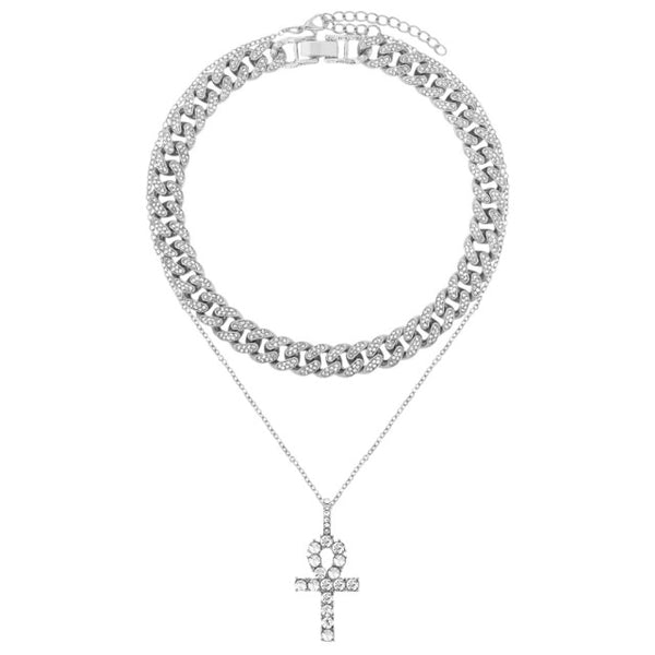 Iced Out Necklace Butterfly Pendant